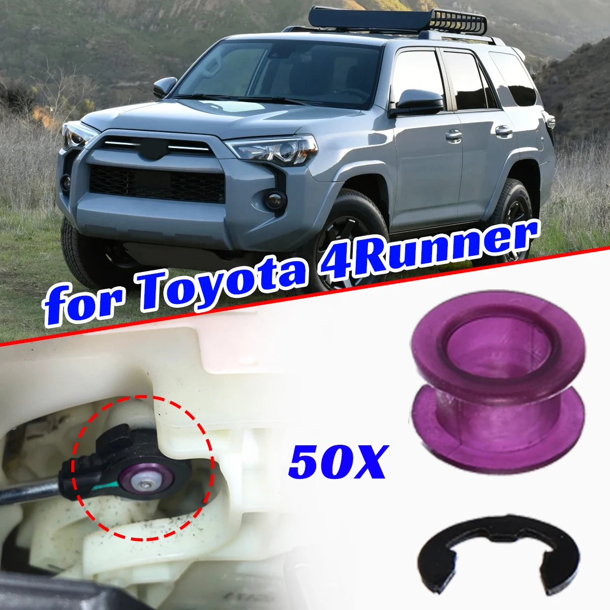 

50X Shift Cable Bushing Linkage Grommet Repair Kit for Toyota 4Runner 2003-2021 Shifter Parts Automatic Transmission End Fix Car