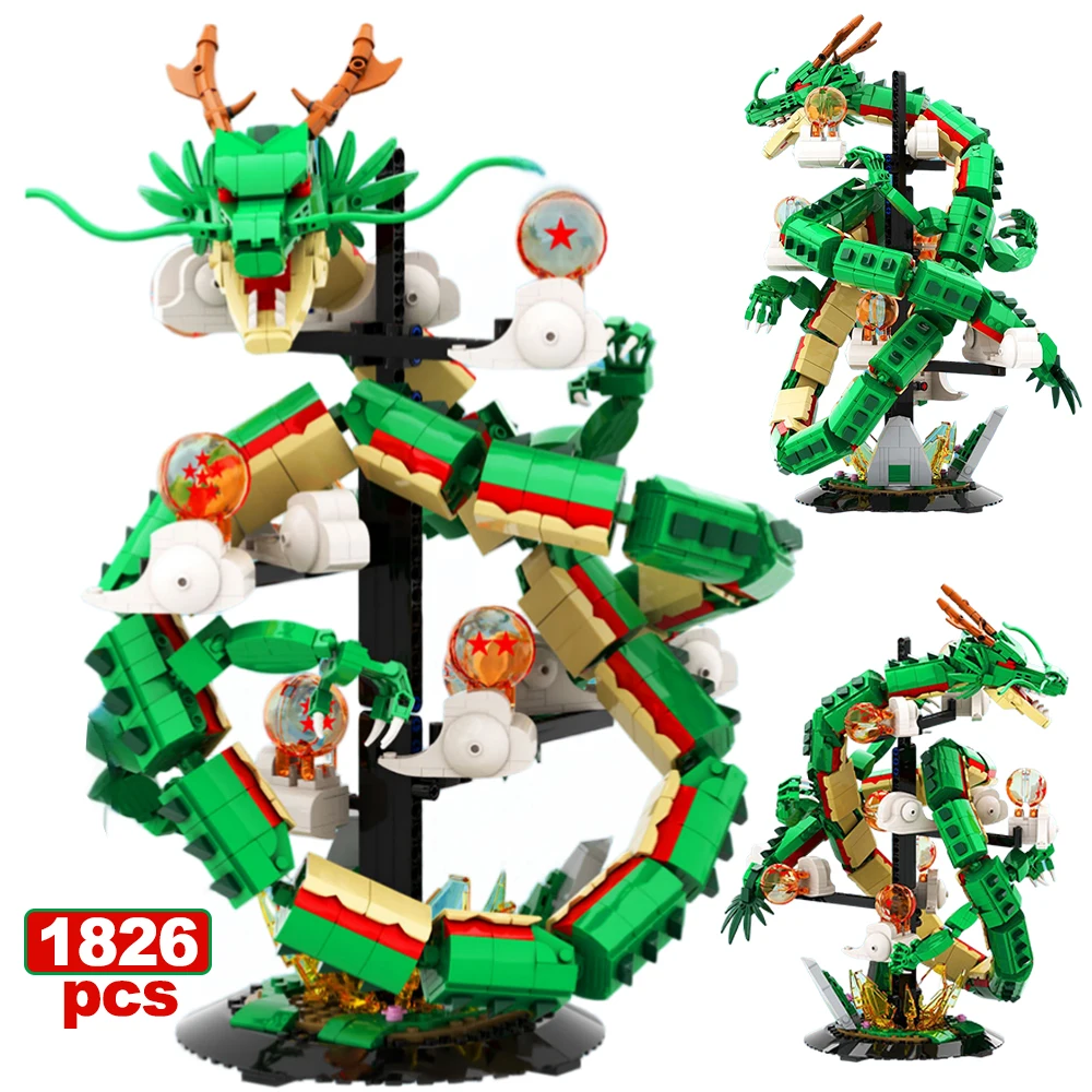 

1826PCS MOC Dragon Japanese Anime Character Bricks Model Balls Building Blocks Ideas Collection Brick Toys Gifts for Children