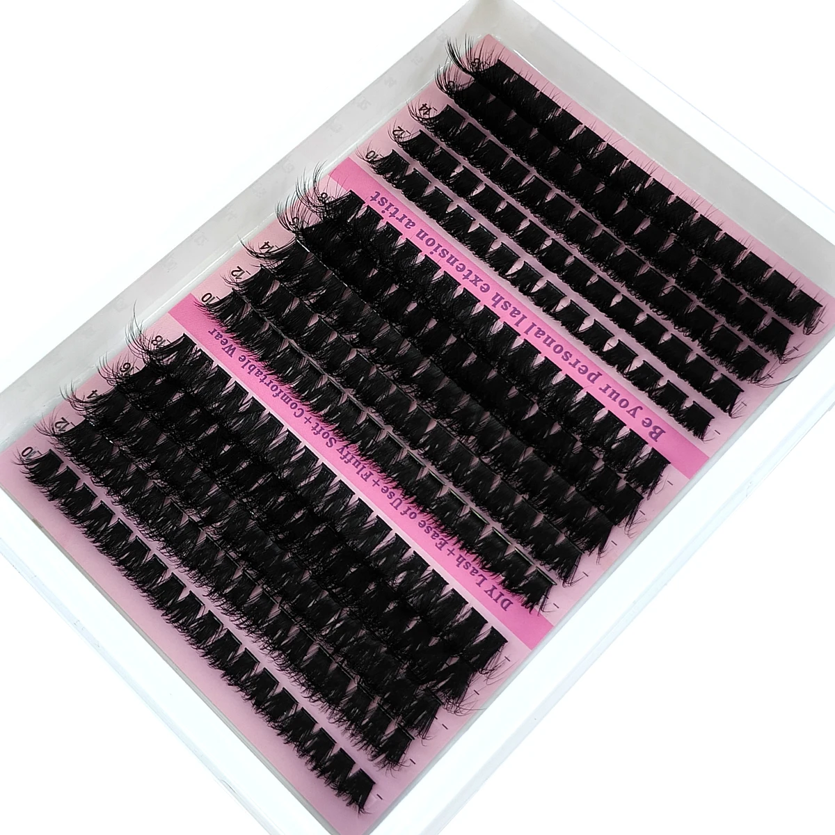 HBZGTLAD 15 rangées de cils moelleux 60D-100D grappes de cils épais naturels D/CC/DD cils individuels bricolage Extension de cils