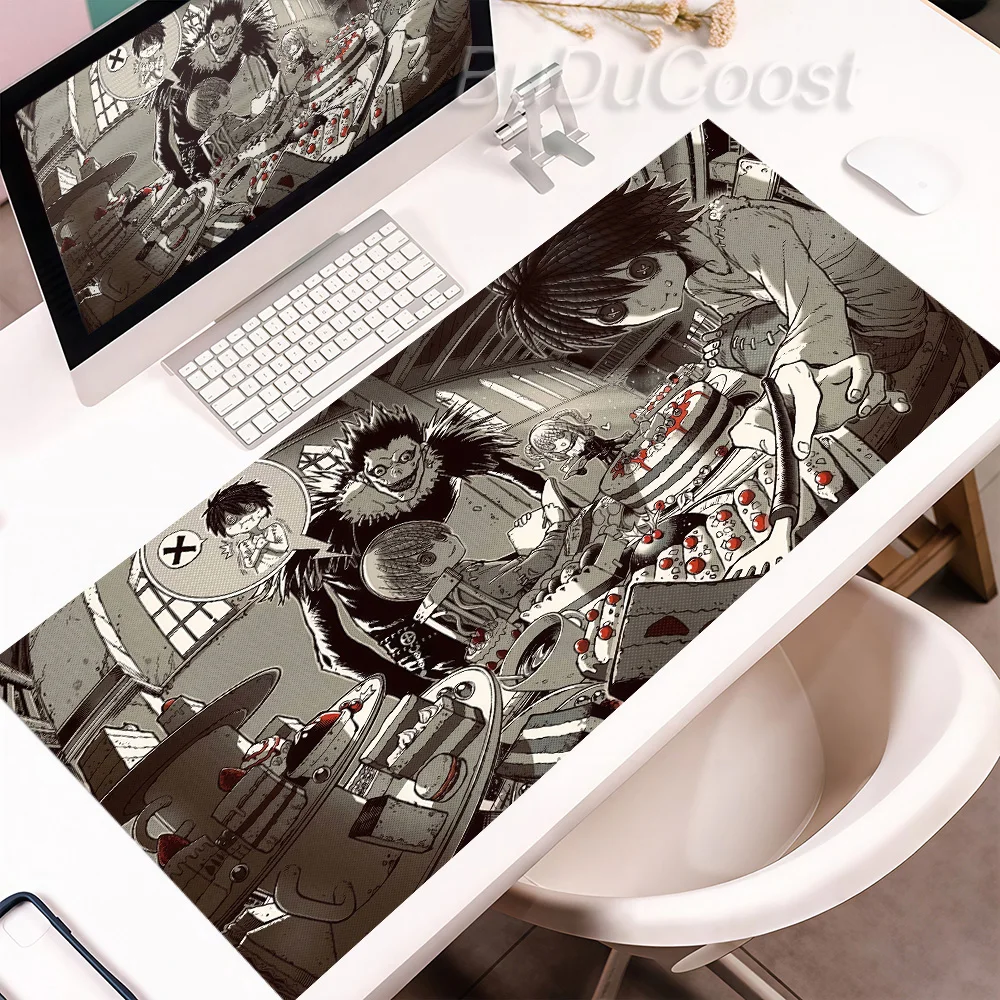 Anime Death Note PC Mouse Pad Washable Large Non-Slip Durable Mat Stitched Edge Keyboard Pad for Gaming Daily Office Accessories