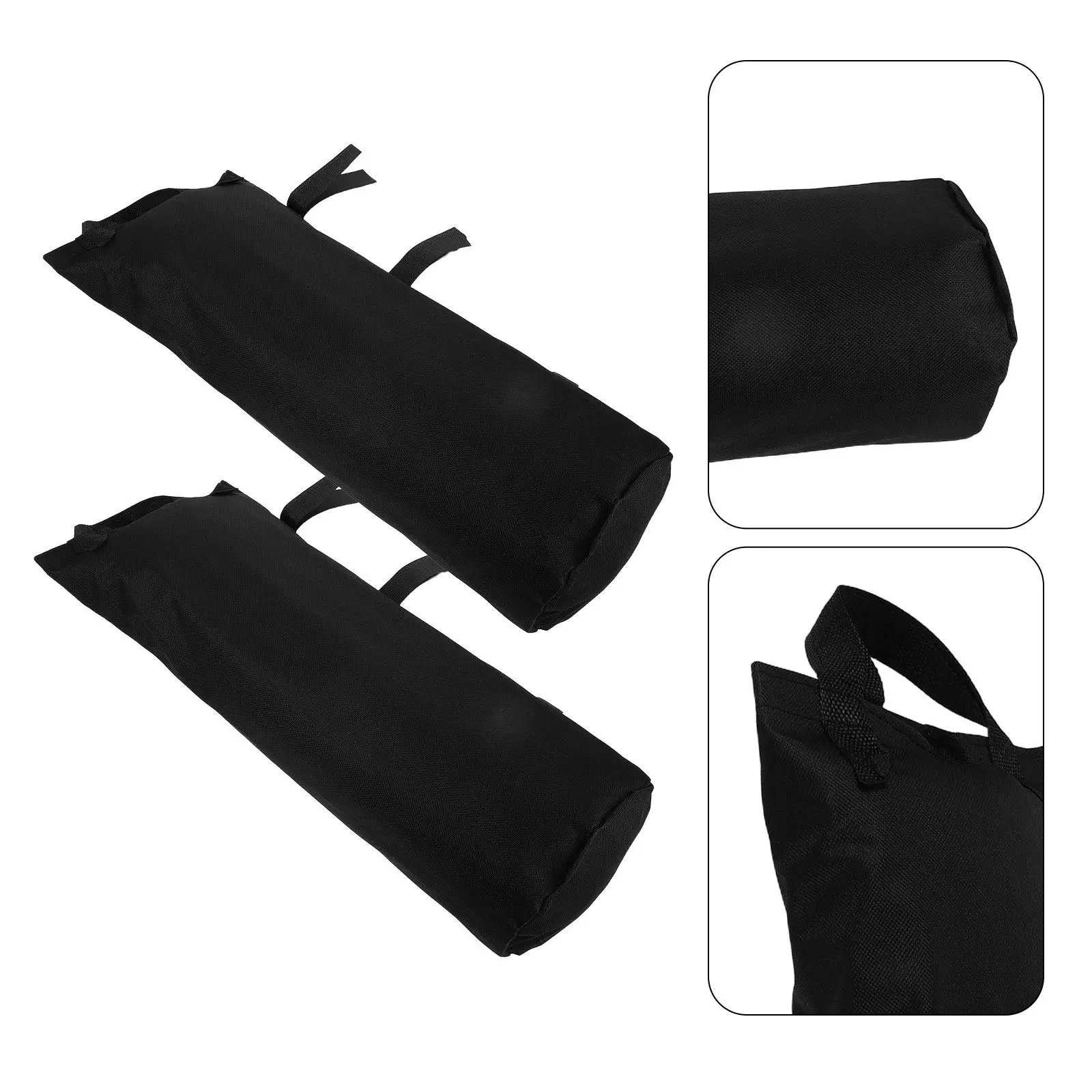 2Pcs Outdoor Furniture Accessories Fillable Sand Bags Black for Umbrella Base Patio Cantilever Umbrella Weight Stabilizer Gazebo