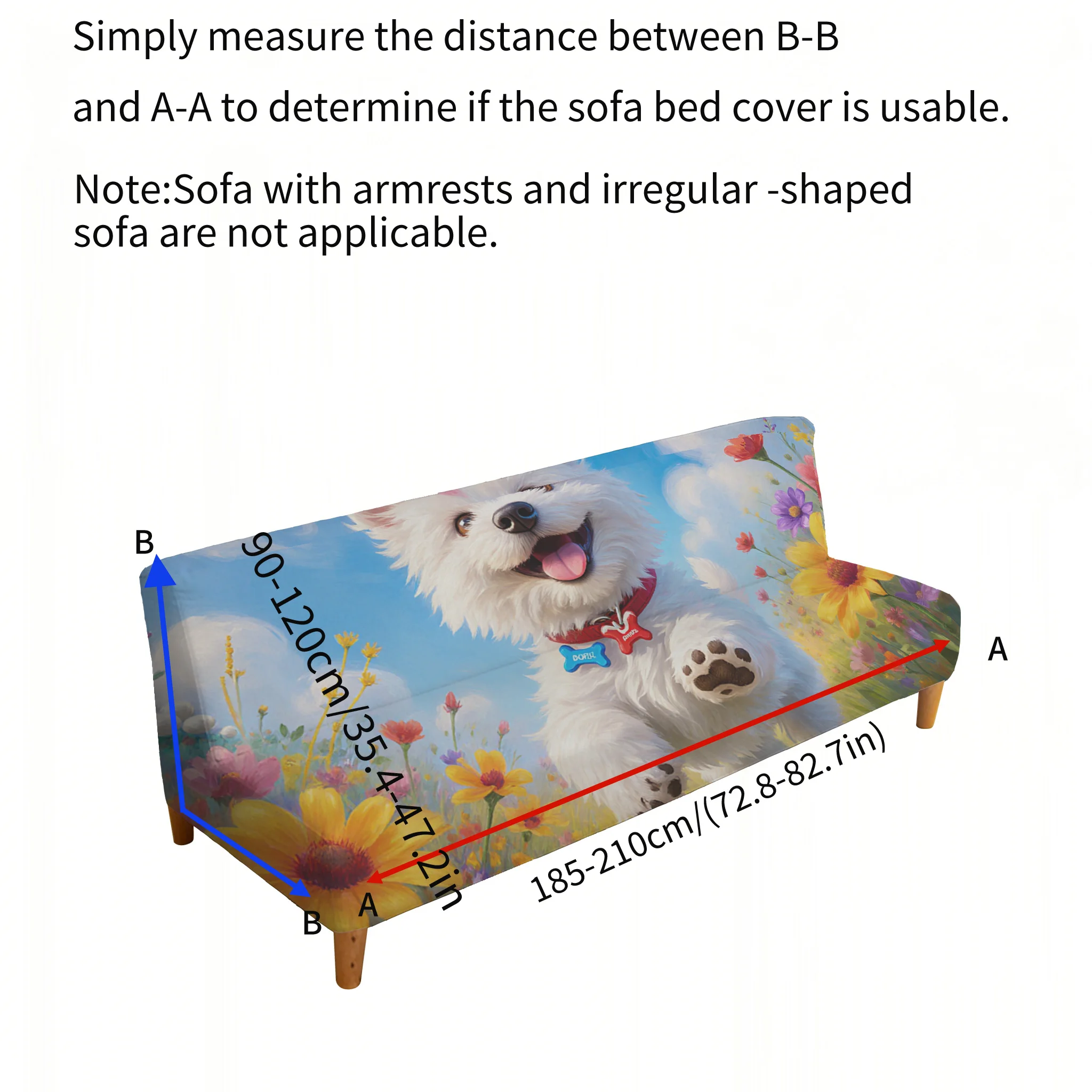All-inclusive elastic scratch-proof sofa bed cover, vitality cute pet sofa bed cover, easy to install, machine washable