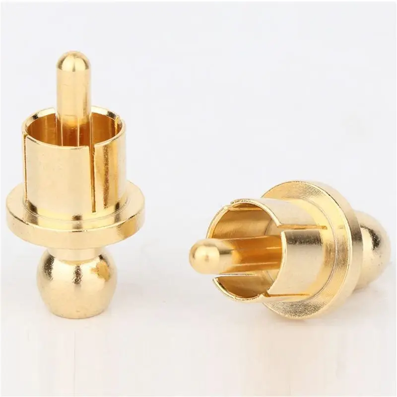 Solid 40Pcs Gold Plated RCA Plug Cap Short-Circuit Socket, Phono Connector RCA Shielding Jack Socket Protect Cover Caps