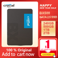 Crucial BX500 Internal solid state drive 240GB 500GB 1000GB 2000GB 3D NAND SATA 2.5-Inch Internal SSD, up to 540MB/s