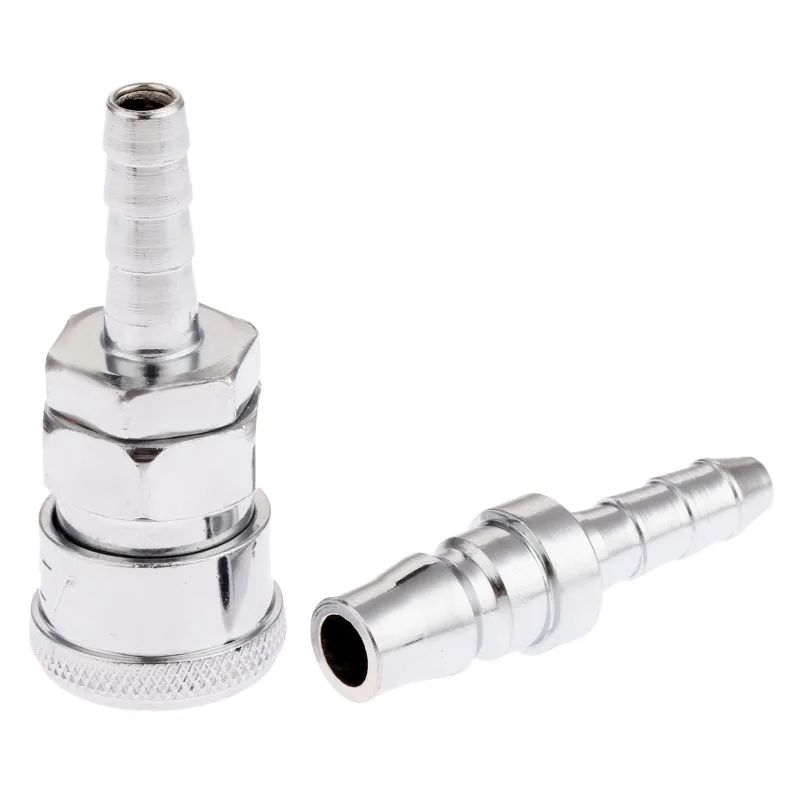 2Pcs Iron Pneumatic Fitting Air Line Hose Compressor Connector Quick Release Coupler Air Line Fittings for 8mm Hose SH20 PH20
