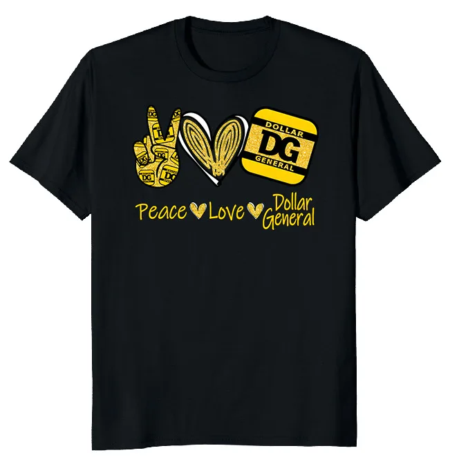 NEW LIMITED Peace Love Dollar General Classic Novelty Tee  Fast ShippingAnime Pattern Summer Clothing