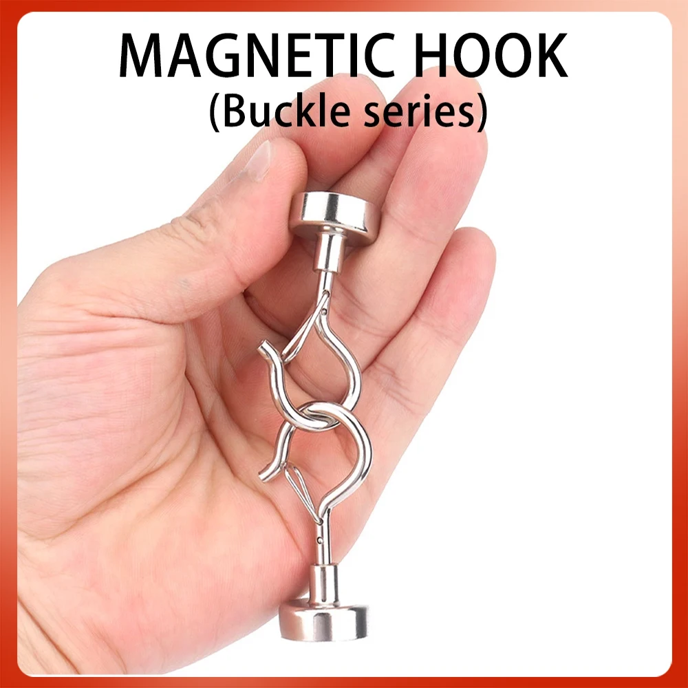 E14 E16 E18 E20 Neodymium Strong Magnetic Card Buckle Hook Household Kitchen Iron Cabinet Magnet Hook Magnetic Buckle Hooks