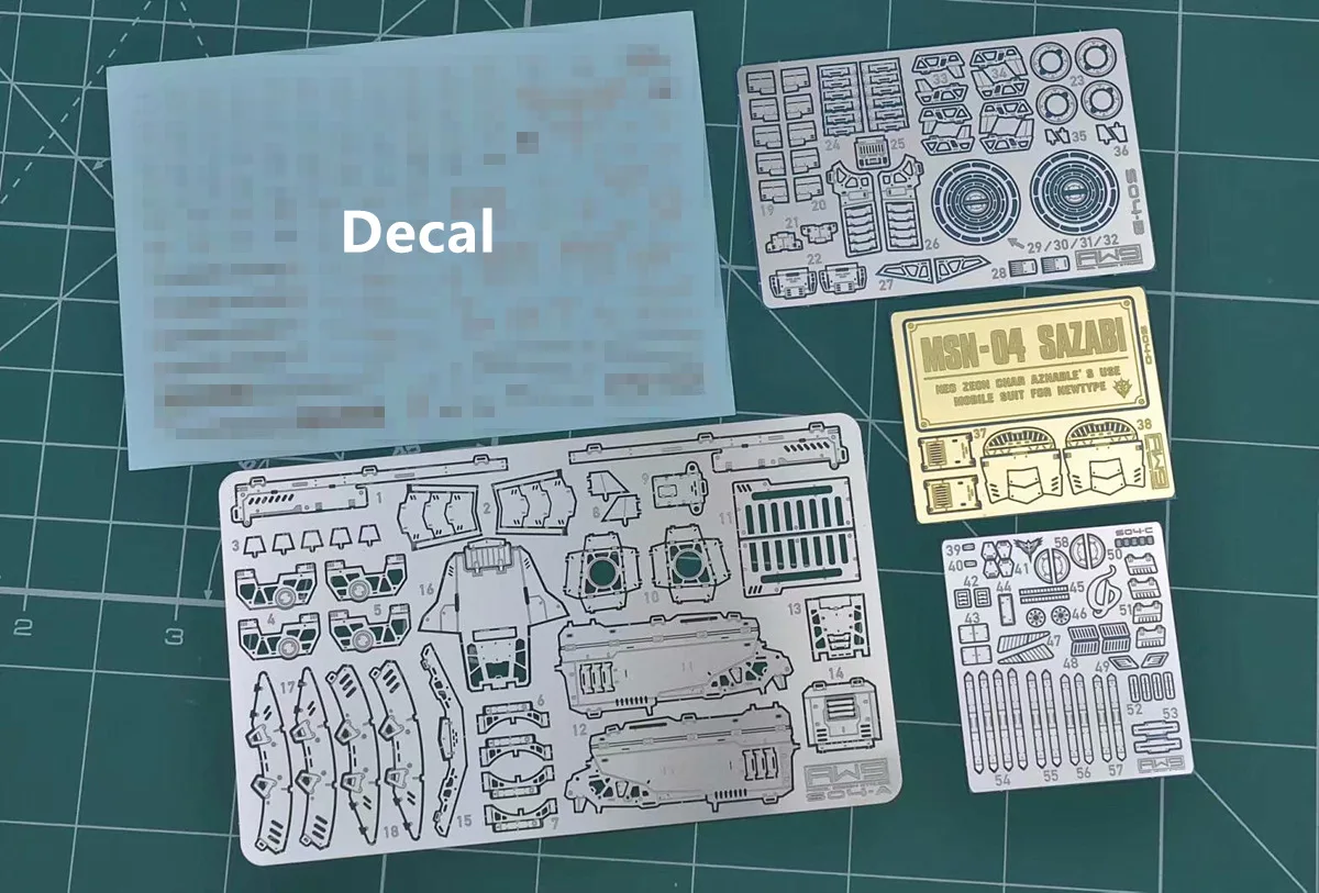 

Etching Metal Modified parts with decal for RG 1/144 MSN-04 Sazabi D049 *