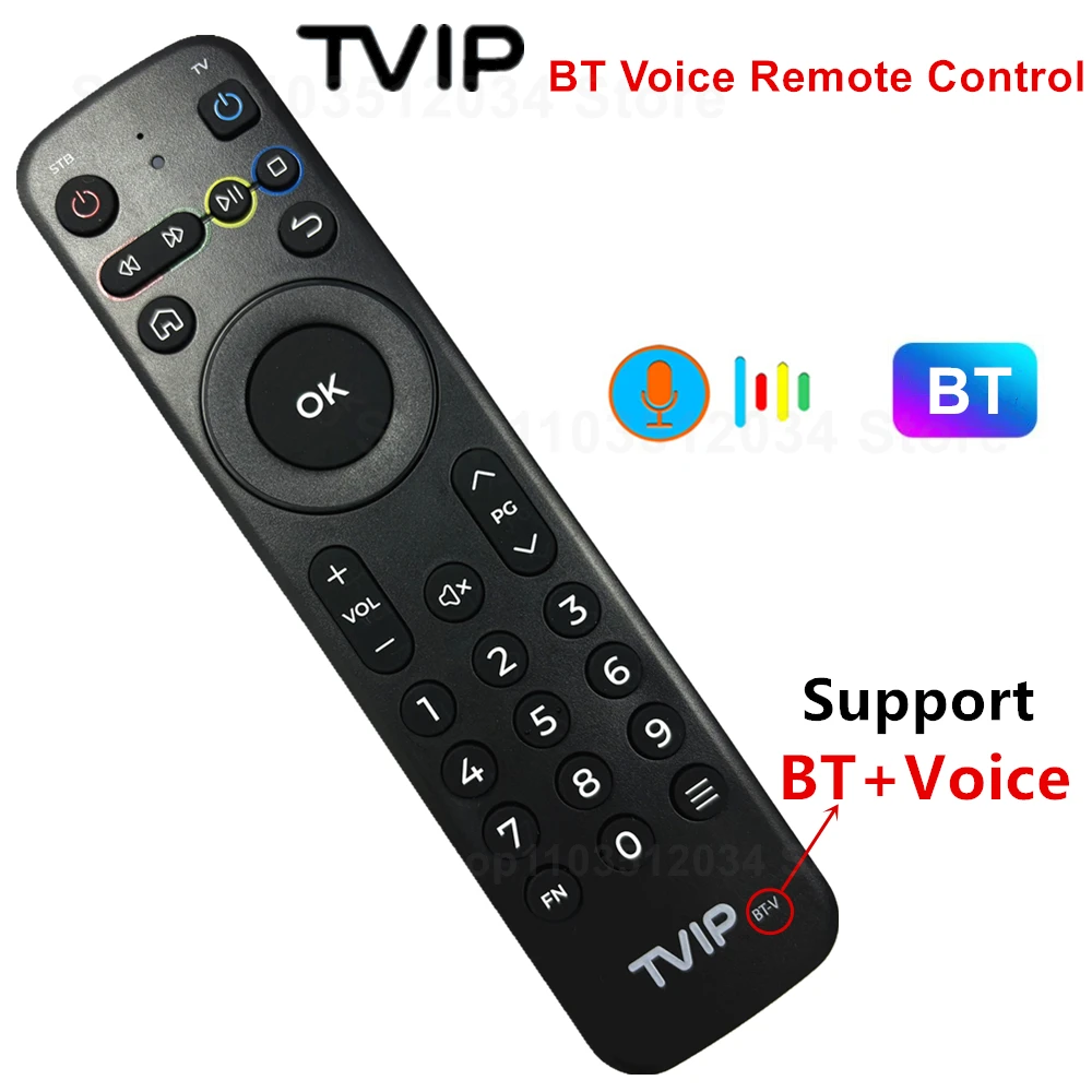 2024 Newest Original TVIP Remote Control Support Voice control Tvip605 Tvip605 se Tvip705 Tvip706 tvip Remote Controller with BT