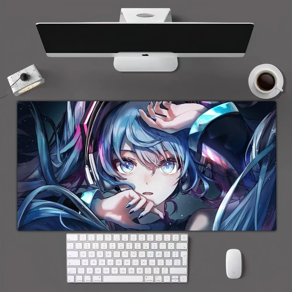 Bilibili Anime H-Hatsune Miku Kawaii Mousepad Mousepad Gamer Mouse Pad Size For Office Long Table Mat