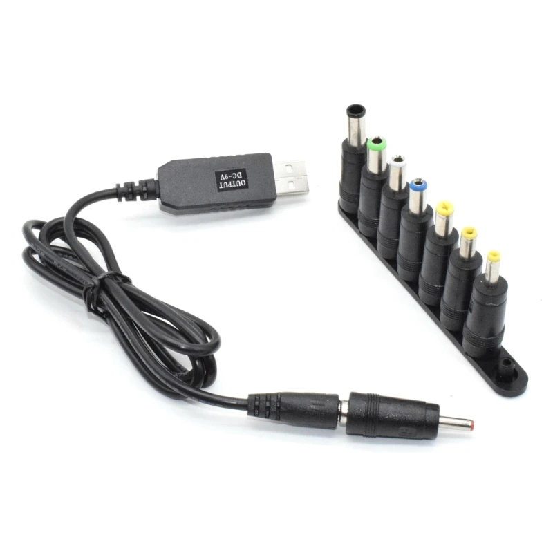 USB 5V to DC 5V 9V 12V Power Boost Line Adapter USB to DC Jack Round Hole Connector Converter Cable USB Step-up Cord