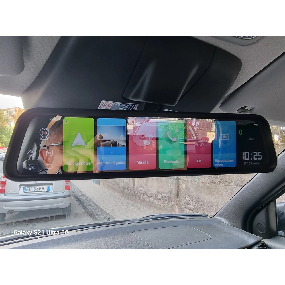 Новые 12 дюймов Android 8,1 ум – обзор и цена Dash Cam Rear View Mirror 12 Inch