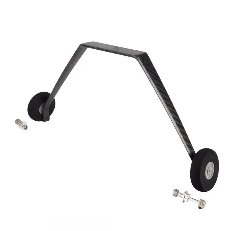 

Airplane Landing Gear, Model Airplane Carbon Fiber Landing Gear with Sponge Wheel and Axles Chassis Kit Spare Part for