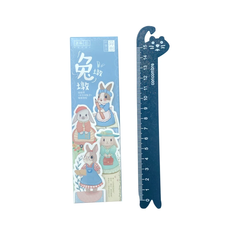 1pcs/lot Cute style Cartoon Animal pattern design Straight wooden ruler 15cm DIY tools school gift prize Stationery Gift