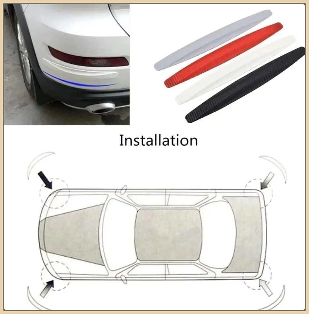 Защитная полоса для автомобильного бампера, 2 шт., передние и задние защитные полосы, защита от царапин, аварийное лезвие, автоаксессуары для автомобиля