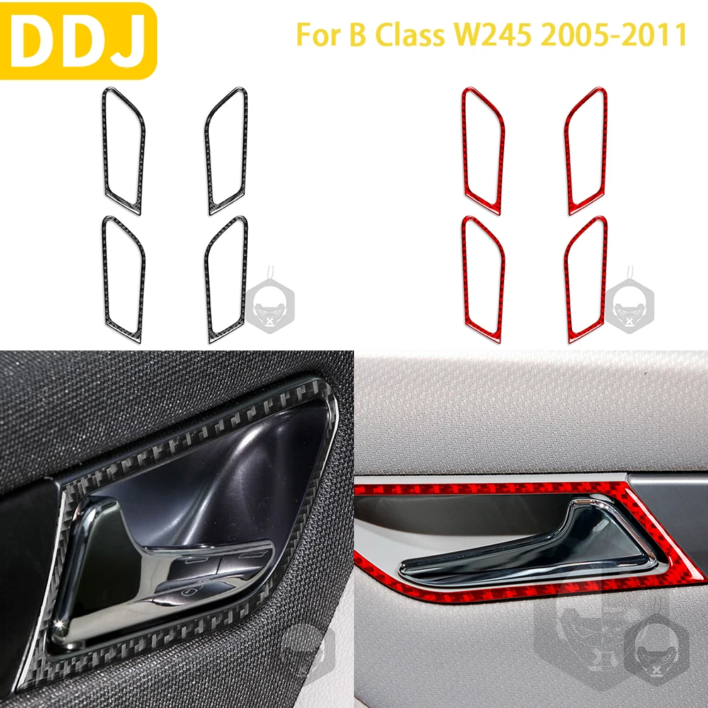 

For Benz B Class W245 2005-2011 Accessories Carbon Fiber Car Interior Door Handle Frame Sticker Decoration