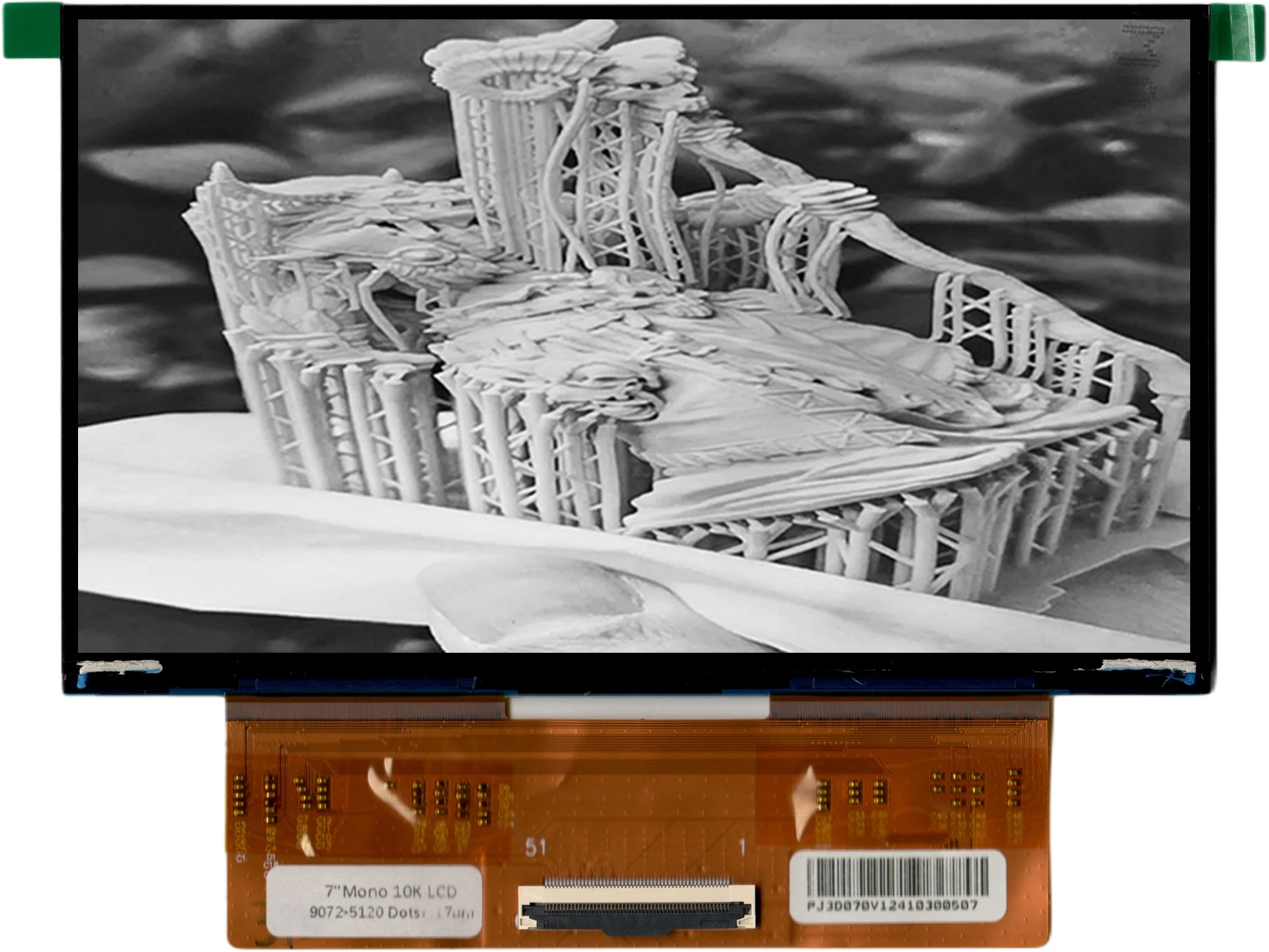 3D printer accessories 7.0-inch 10K monochrome screen and HDMI driver board for vintage jewelry, dental photos