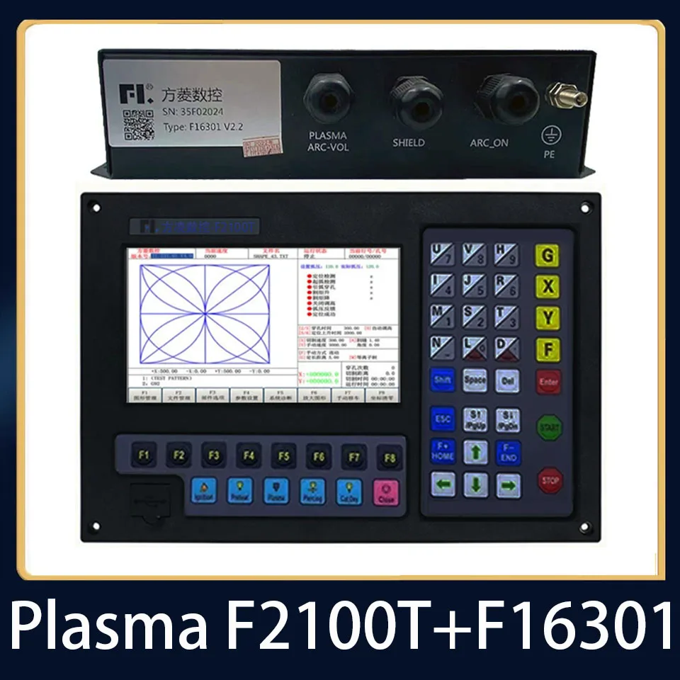 

New Plasma Plane Cutting Controller F2100T Plasma Flame Cutting Machine 2-axis CNC System+F16301 Pressure Divider