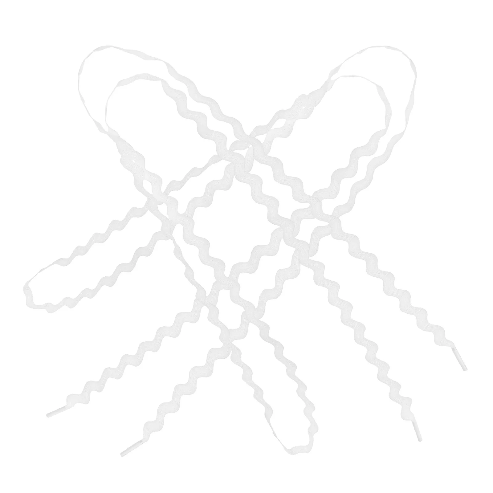 1 paire de lacets ondulés polyvalents longueur réglable conception plate pour chaussures de ville 120cm 0.5cm lacets en spirale