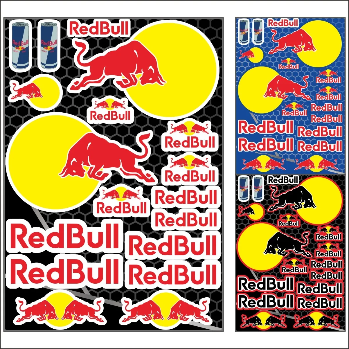 Big Red Bull Sticker Decal Motorcycle Helmet Tank Logo Kit For Yamaha Ktm Honda