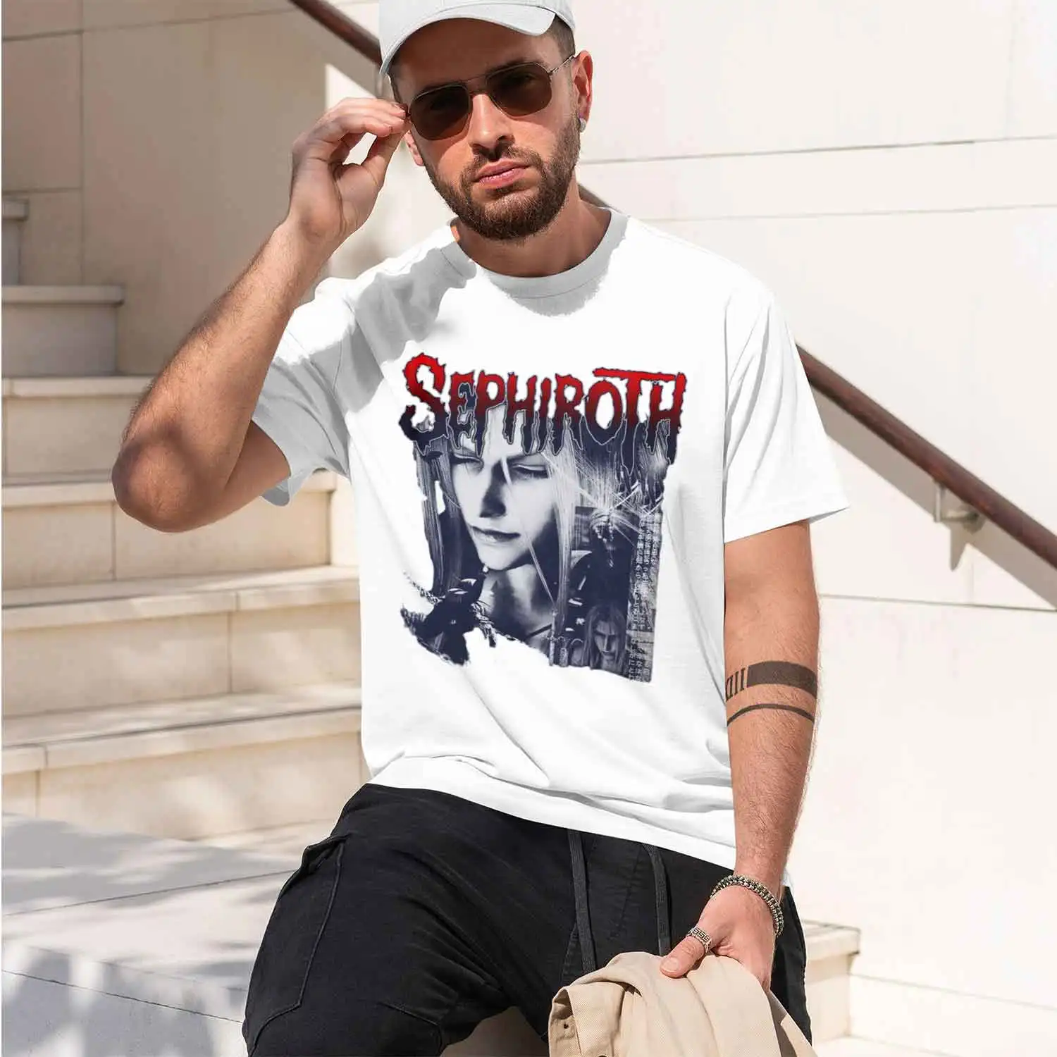 Vintage 90s Grh Style Sephiroth T-shirt, Final Fantasy VII Gifts For Man and Women Unisex T-Shirt 2026 New Model Men’s Short-sle