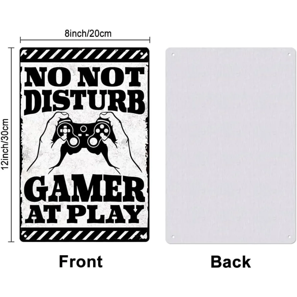 Play Game Metal Signs Vintage Do Not Disturb Gamer Tin Sign Funny Signs and Plaque Game Metal Tin Sign Wall Art for making kit