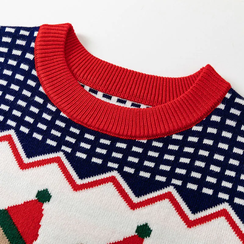 Factory direct sales 2023 autumn and winter new children's European and American sweaters Christmas cartoon boys and girls bott