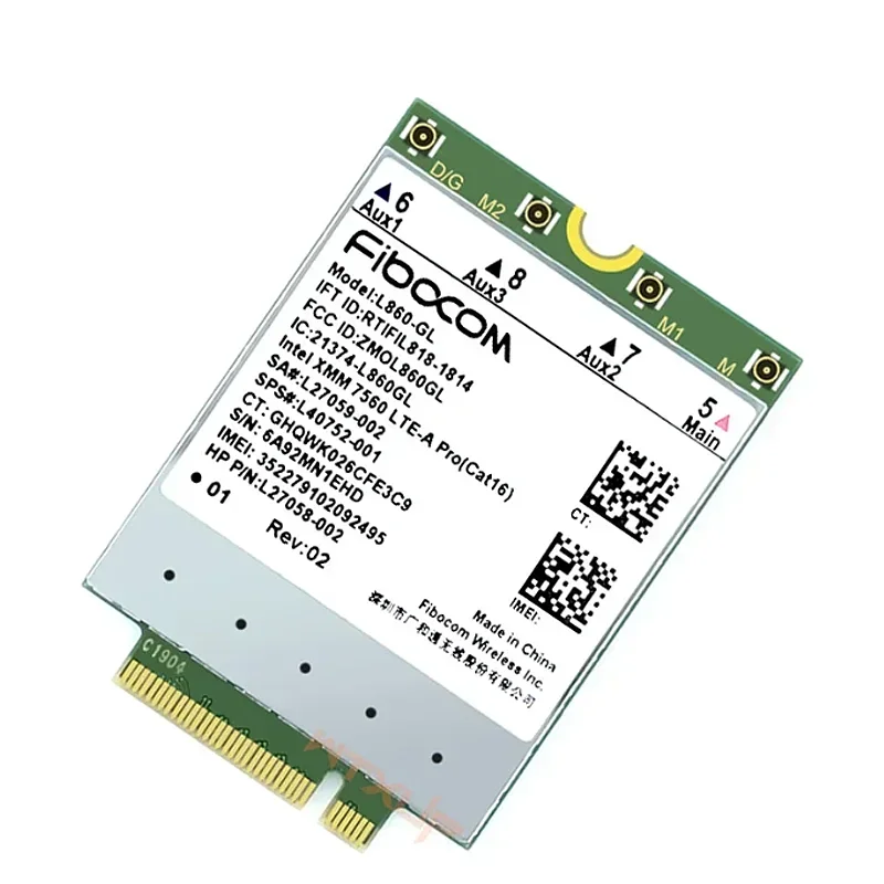 Original L860-GL FDD-LTE TDD-LTE Cat16 4G Module 4G Card SPS#L40752 917823-001 For HP laptop Elitebook X360 830 840 850