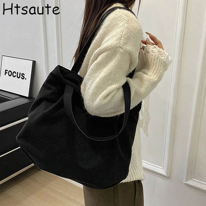 

Retro tote bag soft canvas large capacity shoulder bag Y2K multi pocket crossbody bag women shopping bags travel tote top-handle