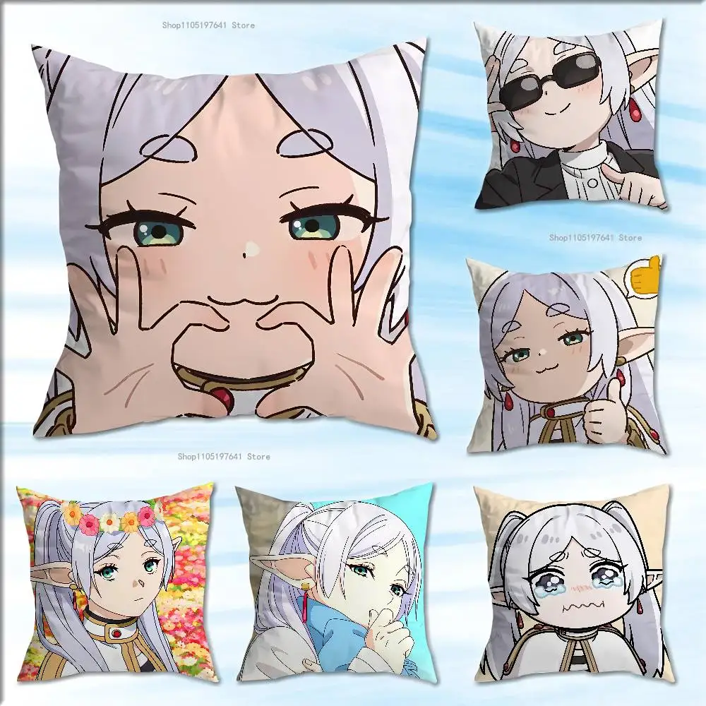 

Frieren Anime B-Beyond J-Journeys End Pillow Case Plush Pillow Cases Home Decoration Pillow Cover for Sofa Bed Chair Living Room