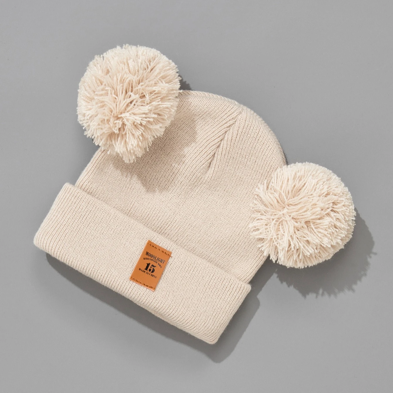 

Children's Caps Baby Wool Hat Children's Thick Hats Warm Earmuff Winter Warm Knit Caps Infant Toddler Cap Kids Pom Pom Hat