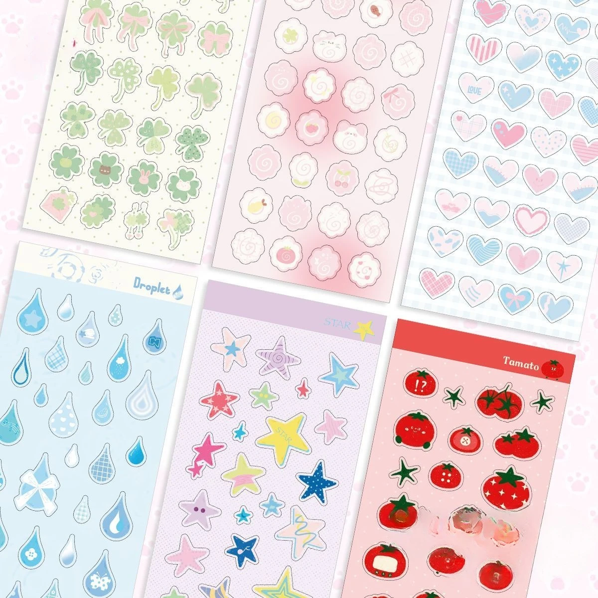 Ins Style 3D Puffy Sticker Pack Cute Heart Decals for DIY Journal Planner Scrapbook Album Diary Stationery Supplies
