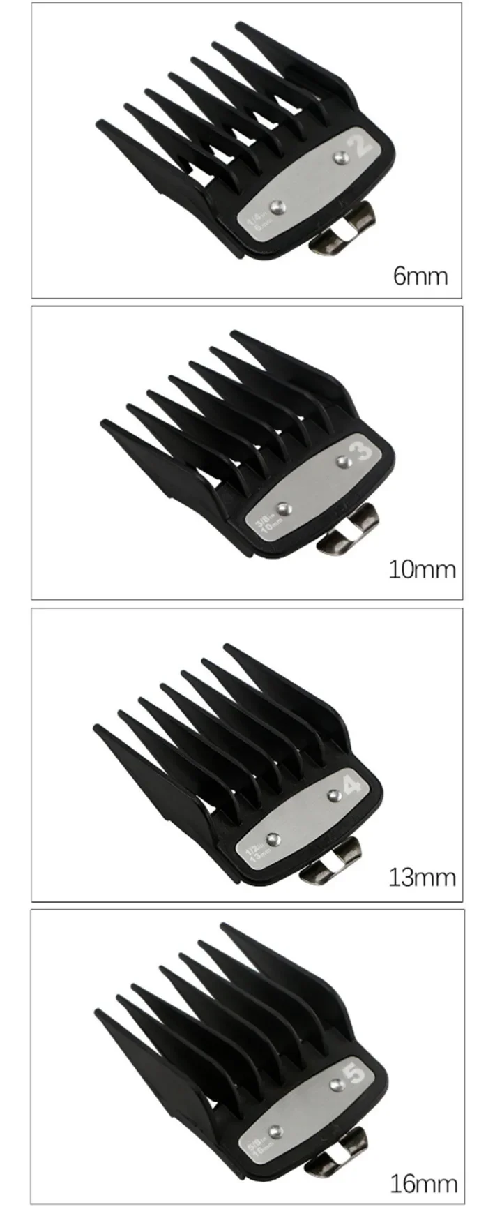10Pcs/Set Universal Hair Clipper 1.5/3/4.5/6/10/13/16/19/22/25mm Limit Combs Electric Clipper Positioning Comb Replacement Tools