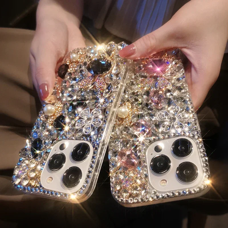 Bling Case For Galaxy S24, S21, S22, 23Ultra Note20, Luxury Sparkle Glitter Diamond, Crystal Rhinestone Wristband
