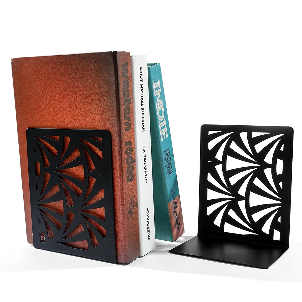 Imagem -03 - Resistente Estante Rack Metal Bookends Estilo de Arte Trazer Escritório Desktop Casa Amantes Material de Escritório