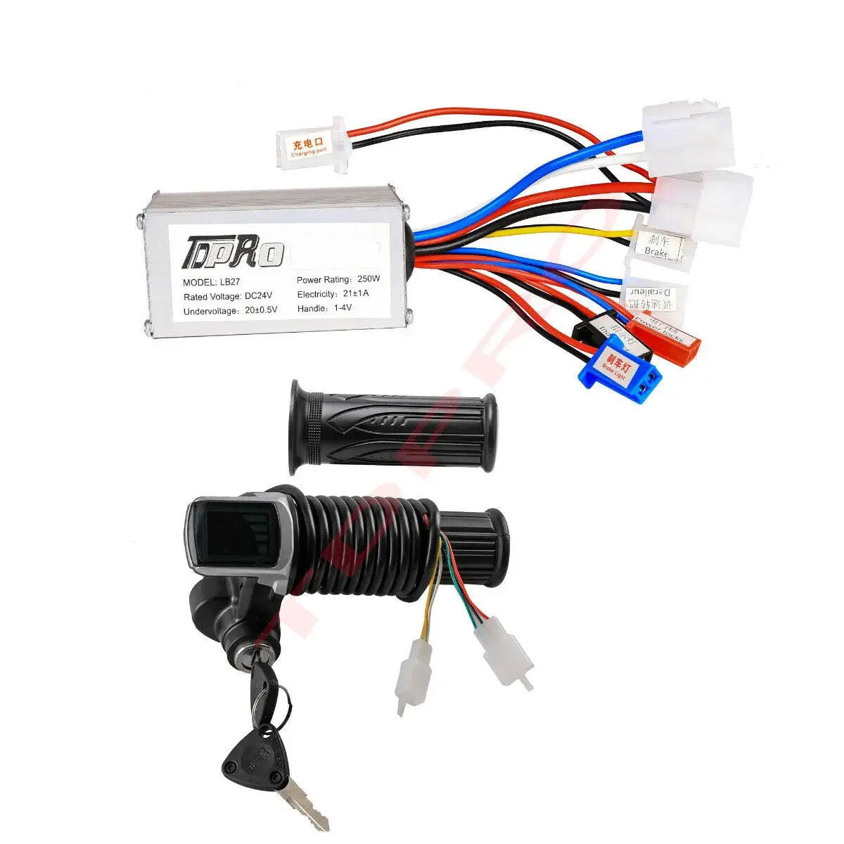 Go Kart  24V 250W 350w 500W Brush Speed Motor Controller Throttle Kit Electric Scooter Razor MX 350 ATV  Quad