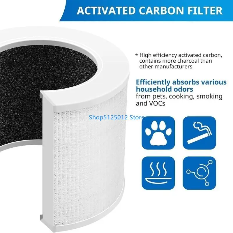 G8TC 2 Pack Actived Carbon Prefilter Фильтрация, подходящая для Levoit-Core Mini/Mini-RF Очистки воздуха Высокая эффективность