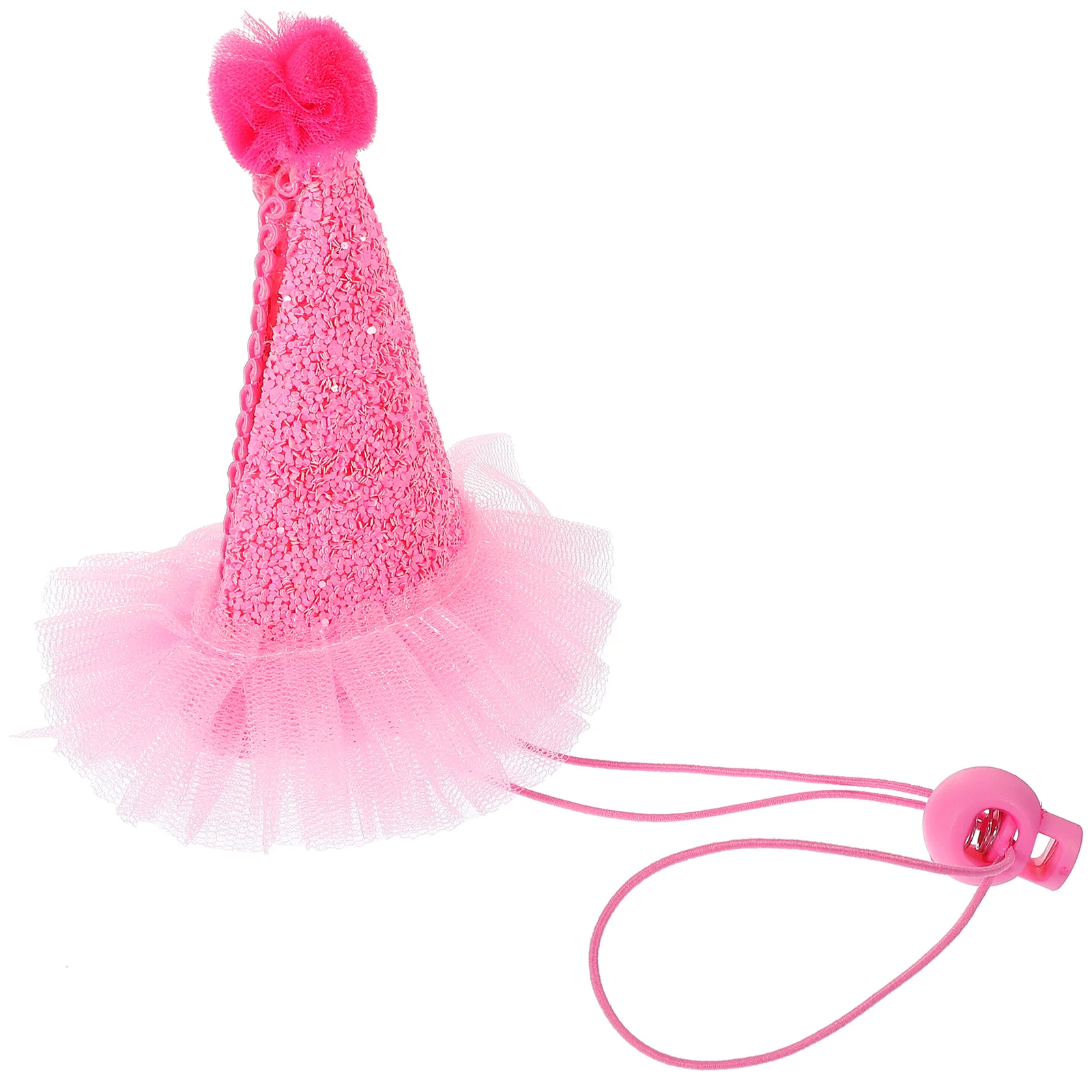 

Lizard Birthday Hat Adjustable Cloth Pet Supplies Halloween Costume Christmas Decorative Toy Pink Color