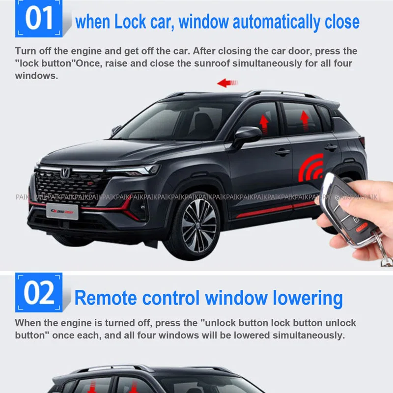 1pc for Changan Cs35 Plus 2024 2025 Automatic Window Lifter Glass Window Closer