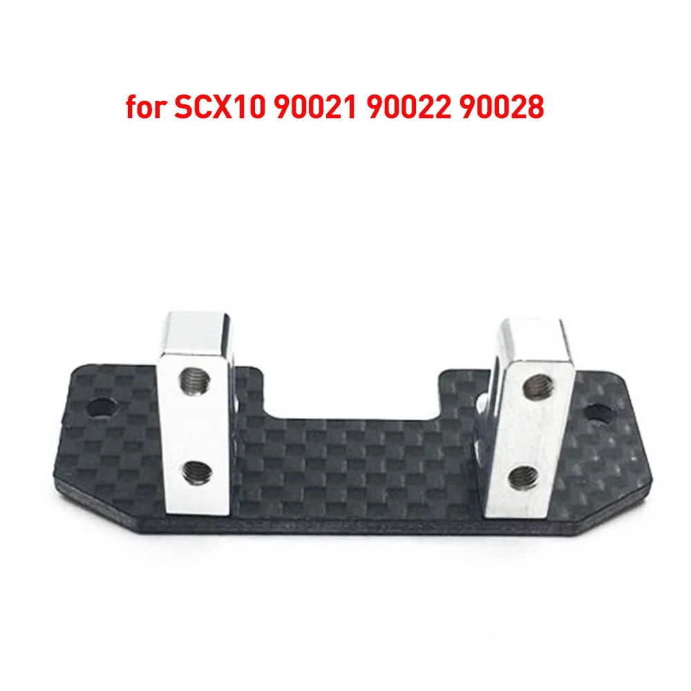 AXSPEED Aluminum Alloy Servo Mount and Carbon Fiber Skid Plate Fixed Bracket Set for 1/10 Axial SCX10 Capra Wraith 90048 Parts