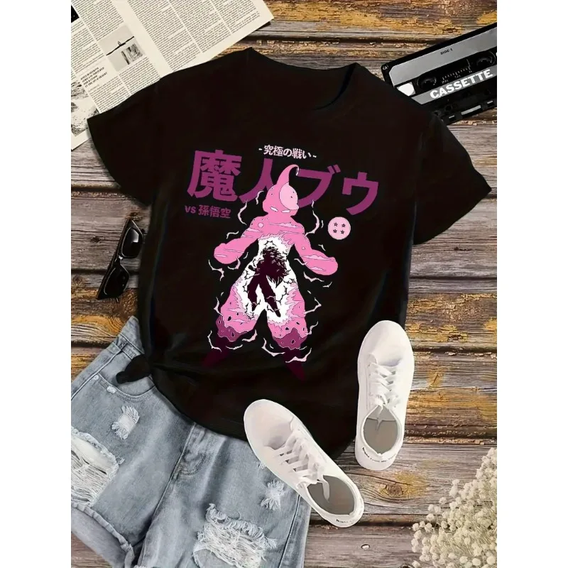 

Покемон 2024 года, японское аниме, Генгар, периферийный принт, с коротким рукавом, летняя свободная спортивная футболка с Пикачу 2025, Ins