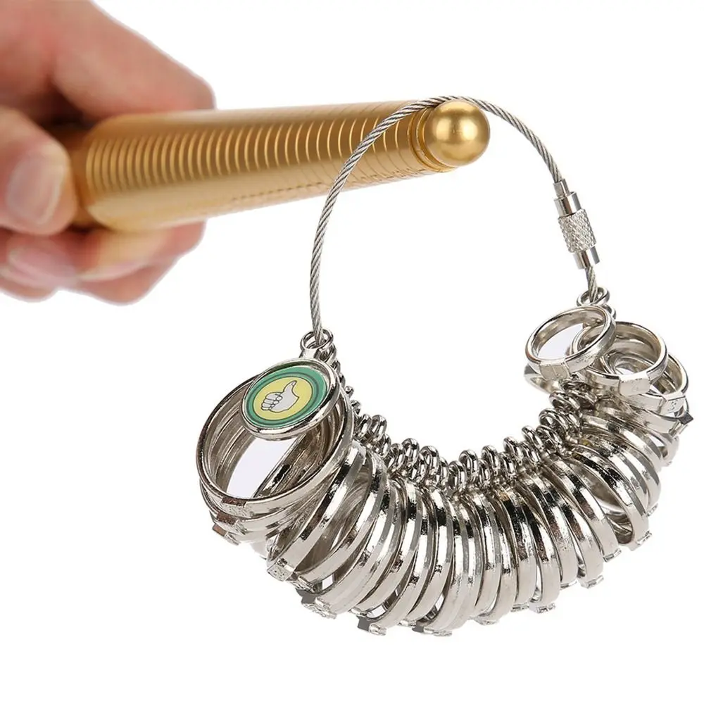 

Metal Ring Mandrel Sizer Rubber Hammer Mallet Finger Measuring Stick Ring Sizing Gauge Ring Measuring Tool Jewelry Repair