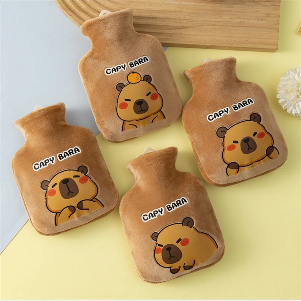 Cartoon Capybara Hand Po Warm Water Bottle 500/1000ml Hot Water Bottles Portable Hand Warmer Girl Pocket Hand Feet Hot Water Bag