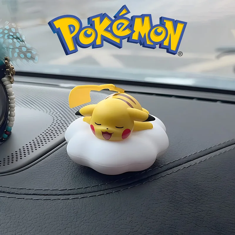 Покемон облако Пикачу автомобиль орнамент экшн-фигурка из ПВХ мультфильм положение сна мальчик девочка украшение модель подарки Покемон облако Пикачу автомобиль орнамент экшн-фигурка из ПВХ мультфильм положение сна мальчик девочка украшение модель подарки