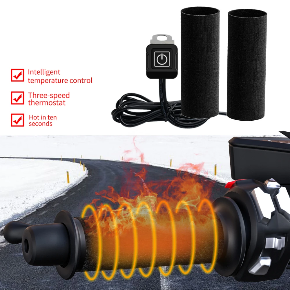 12 V Motorcycle Quick Loading And Unloading Electric Heated Handle Heating Grips Set Handlebar Warmer Grip Cover
