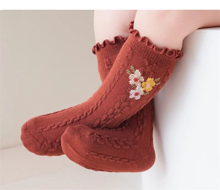 Description Picture 5 of itemKids Socks For Girls Cotton Print Ruffle Children's Girls Socks Spring Autumn Toddler Baby Princess Sock 0-8Years Stockings New