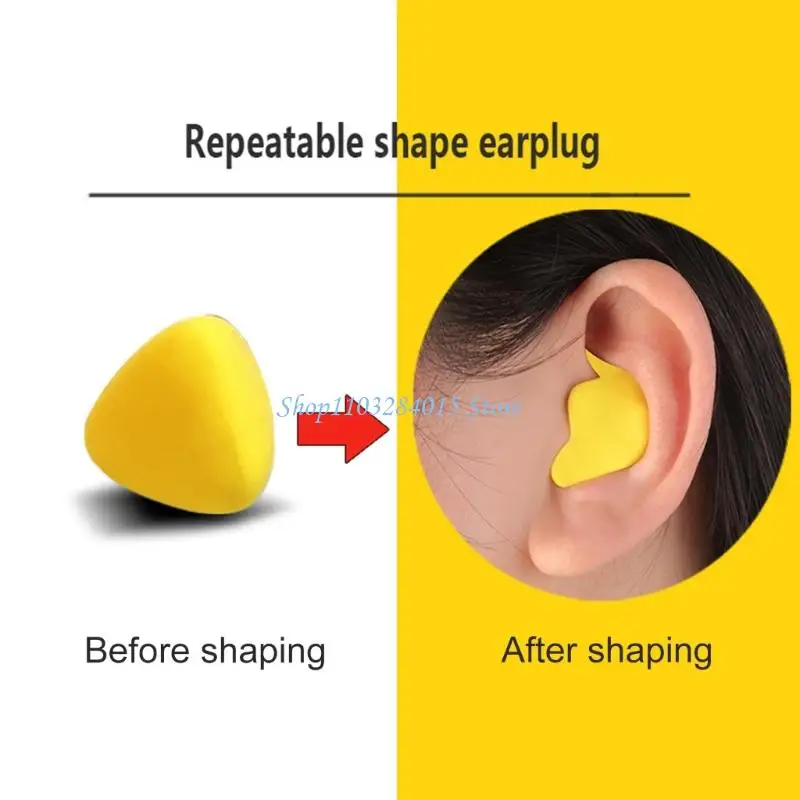 R6FF Soundproof Latex Sleep Earplugs Noise Reduction for Traveler and Light Sleepers