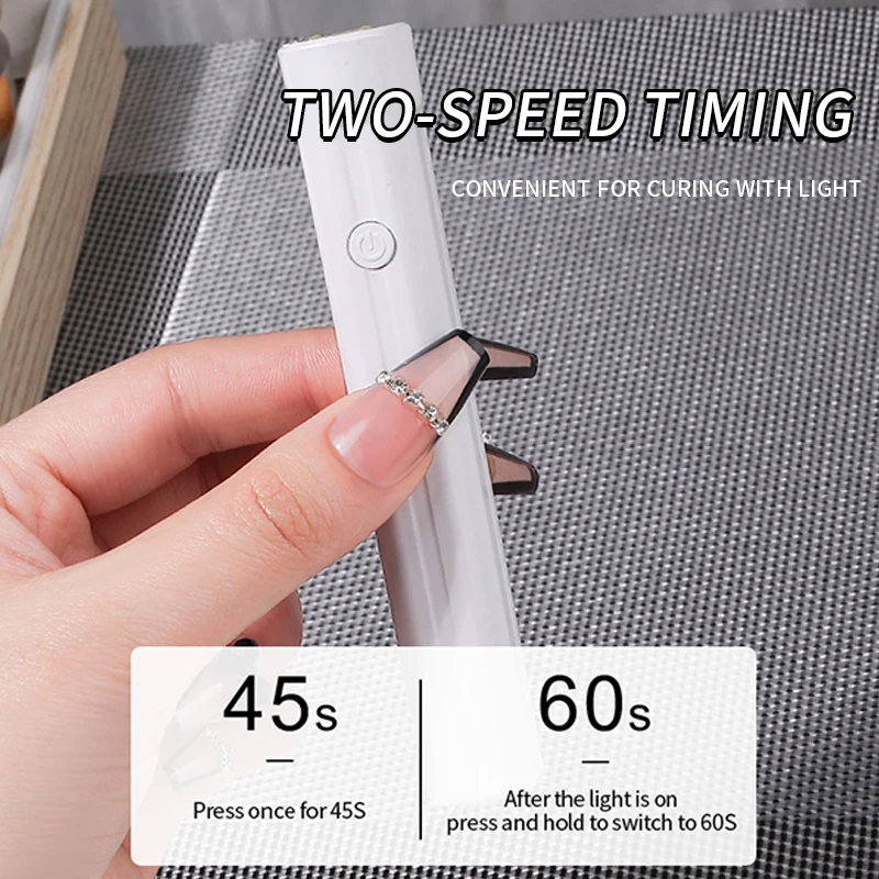 Pin cure lamp Uv Led lamp drying for nail flashlight for nails manicure ultraviolet portable Rechargeable equipment supplies