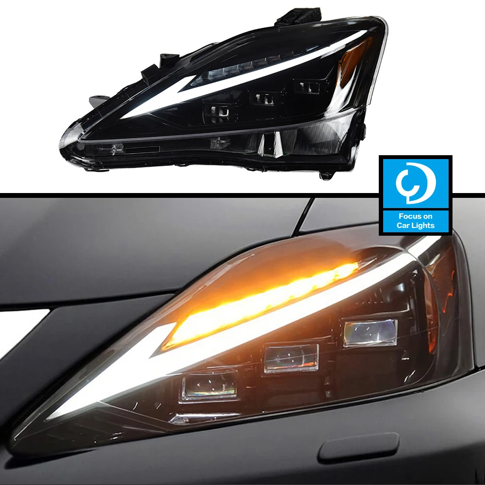 Car Front Headlights For Lexus IS250 IS300 IS350 LED Head Light 2006-2012 Head Lamp DRL Signal Projector Lens Auto Accessories