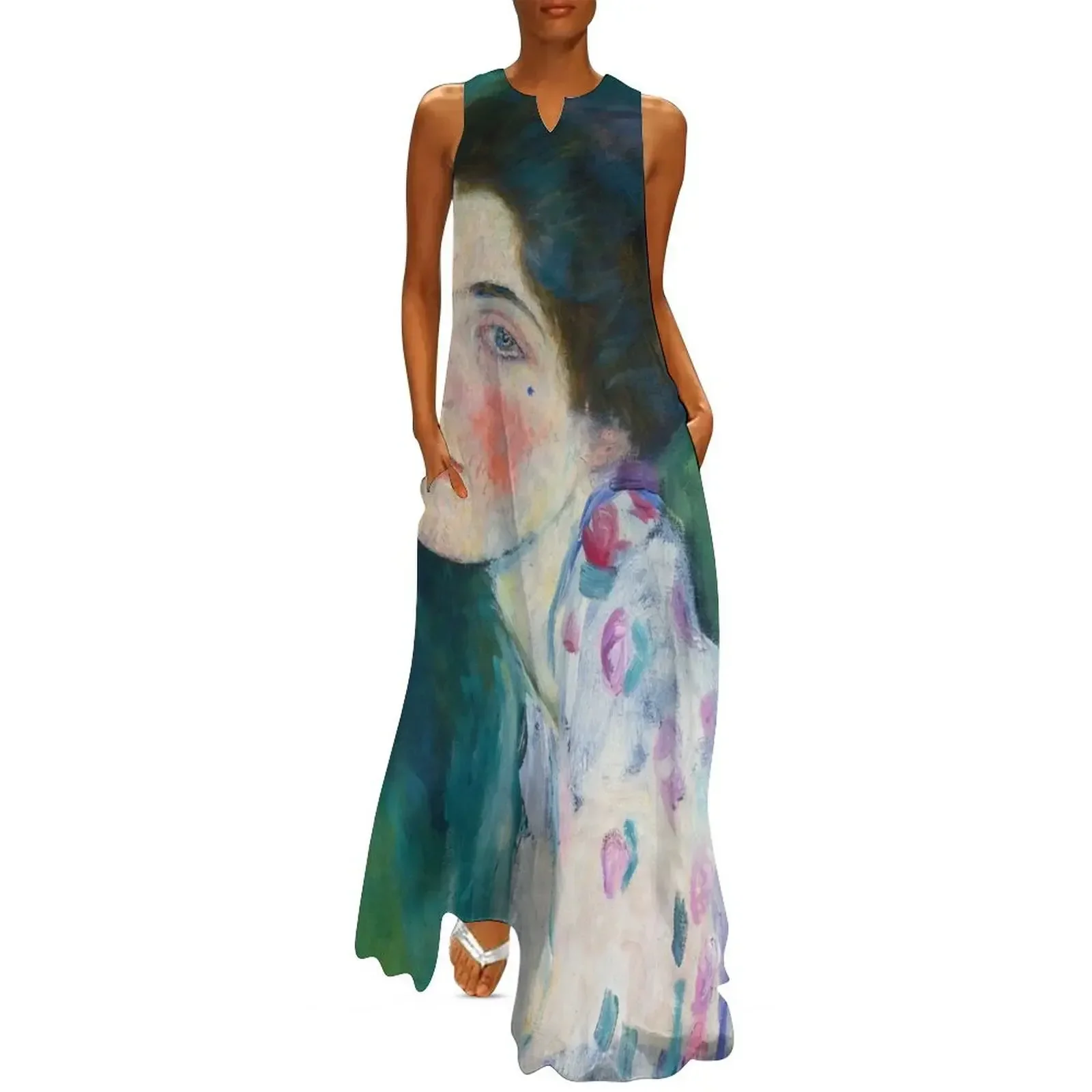 

Gustav Klimt Portrait of a lady Long Dress dresses for woman Bride dresses chic and elegant evening dress Dress